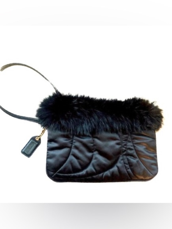 Coach Handbags - Coach 1788 Vintage Soho Ski Wristlet with Rabbit Fur (Black) - EUC